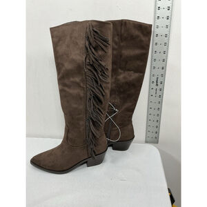 Womans New Universal Thread Patsy Knee High Western Style Boots Sz 8 Chocolate